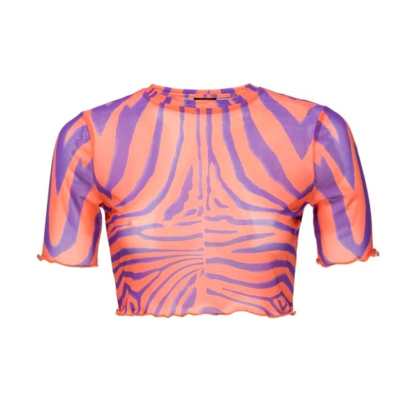 AFRM | Isla Baby Tee - Orange Zebra - Picture 1 of 1